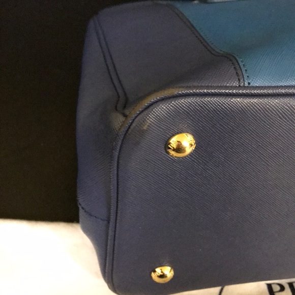 Prada Saffiano Lux purse Bluette+Cobalto - Picture 7 of 8